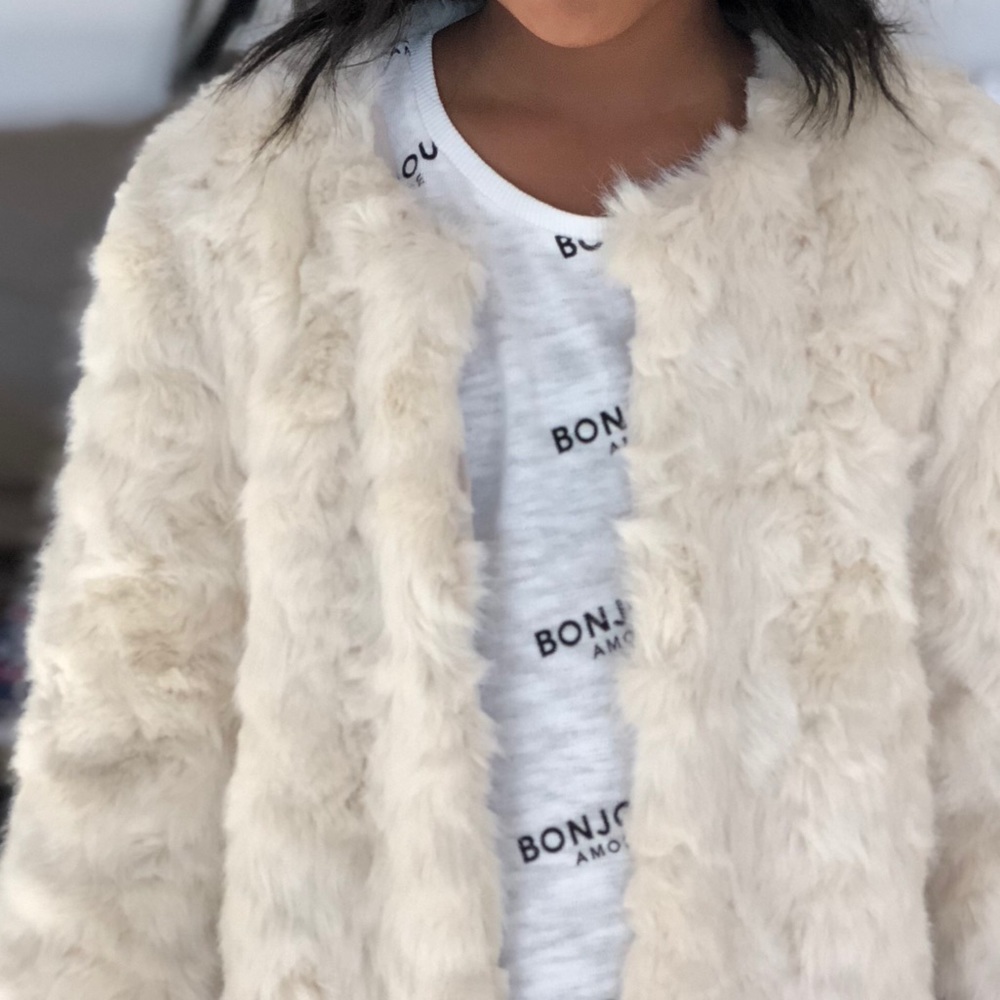 Girl faux fur coat